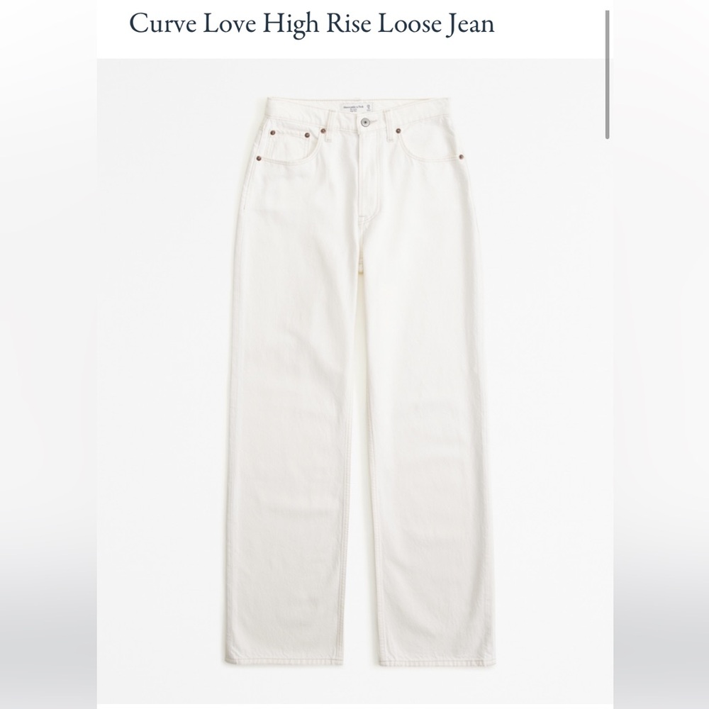 Abercrombie curve love high rise loose jeans brand new